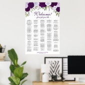 Poster Graphique de sièges alphabétiques verticaux Rose v (Bureau à domicile)