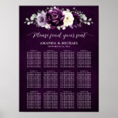 Poster Graphique de sièges blanc blanc de prune violette  (Devant)