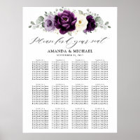 Graphique de sièges blanc blanc de prune violette