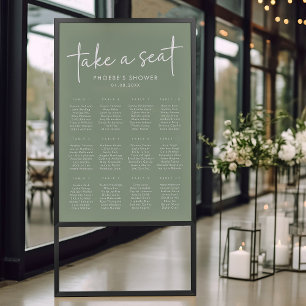 Poster Graphique de sièges de Fête des mariées de script