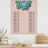 Poster Graphique de sièges de Mariage brillant (Cuisine)