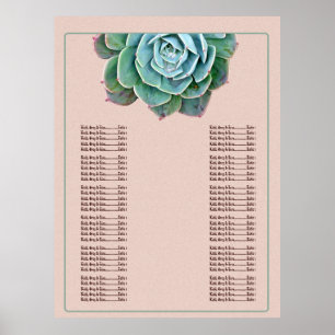 Poster Graphique de sièges de Mariage brillant