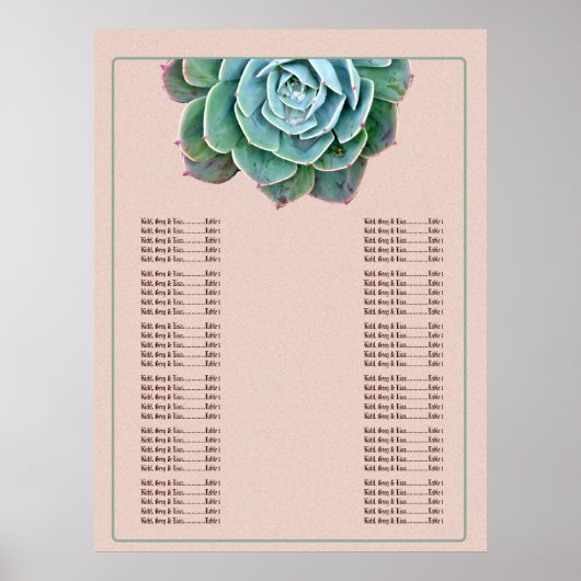 Poster Graphique de sièges de Mariage brillant (Devant)