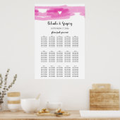 Poster Graphique de sièges de Mariage de coeur et d'éclat (Cuisine)