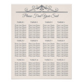 Poster Graphique de sièges de Mariage en fibre rustique (Devant)