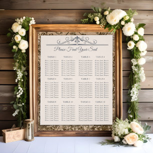 Poster Graphique de sièges de Mariage en fibre rustique