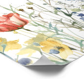 Poster Graphique de sièges de Mariage Fleur sauvage dynam (Coin)