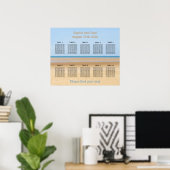 Poster Graphique de sièges de mariage sur la plage à 10 t (Bureau à domicile)