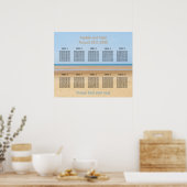 Poster Graphique de sièges de mariage sur la plage à 10 t (Cuisine)