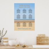 Poster Graphique de sièges de mariage sur la plage à 9 ta (Cuisine)