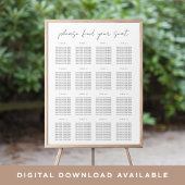 Poster Graphique de sièges de script minimal moderne