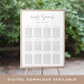 Poster Graphique de sièges de script minimal moderne