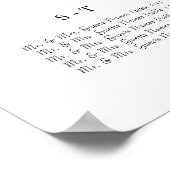 Poster Graphique de sièges de tournesol alphabétique (Coin)