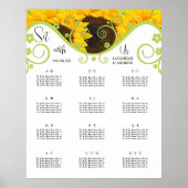 Poster Graphique de sièges de tournesol alphabétique (Devant)