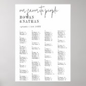 Poster Graphique de sièges imprimable noir et blanc chic (Devant)