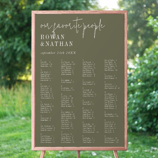 Poster Graphique de sièges imprimable vert olive chic mod