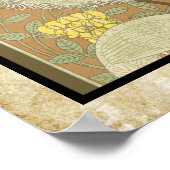 Poster Graphique de sièges Mariage ART DECO Peacock (Coin)