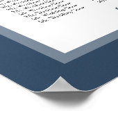 Poster Graphique de sièges Mariage bleu marine (Coin)