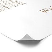 Poster Graphique de sièges Mariage Chic Gold Script 8 Tab (Coin)