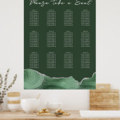 Poster Graphique de sièges Mariage d'âge en argent vert S (Cuisine)