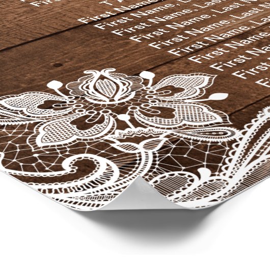 Poster Graphique de sièges Mariage de la chaîne de pays r (Coin)