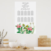 Poster Graphique de sièges Mariage de périphérique fleur (Cuisine)