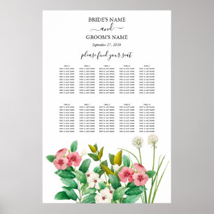 Poster Graphique de sièges Mariage de périphérique fleur