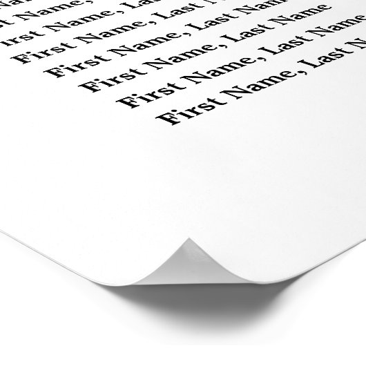 Poster Graphique de sièges Mariage de script élégant (Coin)