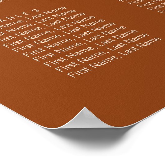 Poster Graphique de sièges Mariage de typographie simple  (Coin)