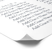 Poster Graphique de sièges Mariage des champs de fleurs (Coin)