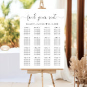 Poster Graphique de sièges Mariage élégant de 16 tables