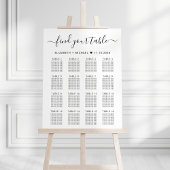 Poster Graphique de sièges Mariage élégant de 16 tables