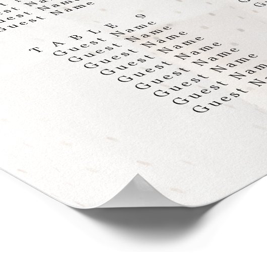 Poster Graphique de sièges Mariage photo de script modern (Coin)