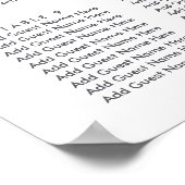 Poster Graphique de sièges Mariages de prairie sauvage (Coin)