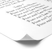 Poster Graphique de sièges mariages Personnalisation roma (Coin)