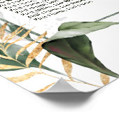 Poster Graphique de sièges Mariages pour feuillage tropic (Coin)