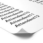 Poster Graphique de sièges Mariages turquoise élégant du (Coin)