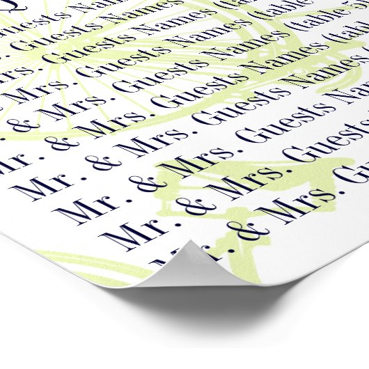 Poster Graphique de sièges pour invités d'événement spéci (Coin)