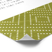 Poster Graphique de sièges verts en gras Chartreuse (Coin)