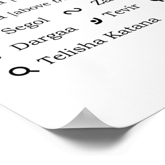 Poster Graphique de suivi Haftarah (Coin)