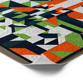 Poster Graphique de surface géométrique colorée (Coin)