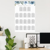 Poster Graphique de table Botanique Bleu Poussiéreux 18 (Bureau à domicile)