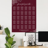 Poster Graphique de table de mariage 30 tables Argent sur (Bureau à domicile)