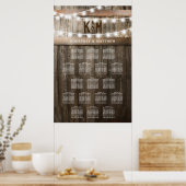 Poster Graphique de table de Mariage campagnard rustique (Cuisine)