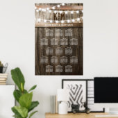 Poster Graphique de table de Mariage campagnard rustique (Bureau à domicile)