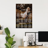 Poster Graphique de Table de Mariage Moderne Photo Élégan (Bureau à domicile)