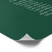 Poster Graphique de table de siège élégant émeraude 9 (Coin)