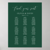 Poster Graphique de table de siège élégant émeraude 9 (Devant)
