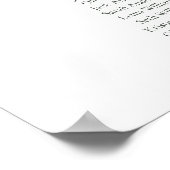 Poster Graphique de table du script Vert Sauge 19 Plan de (Coin)
