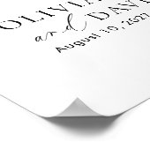 Poster Graphique de table élégant Script 10 (Coin)